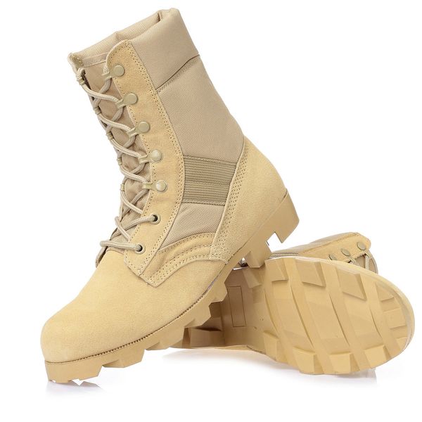 

large size outdoor men's desert camouflage combat army boots botas militares, Black