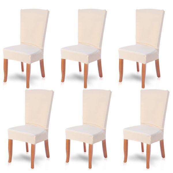 

1/2/4/6pcs soild color stretch chair cover restaurant elastic slipcover dining room fundas removable seat case for wedding l
