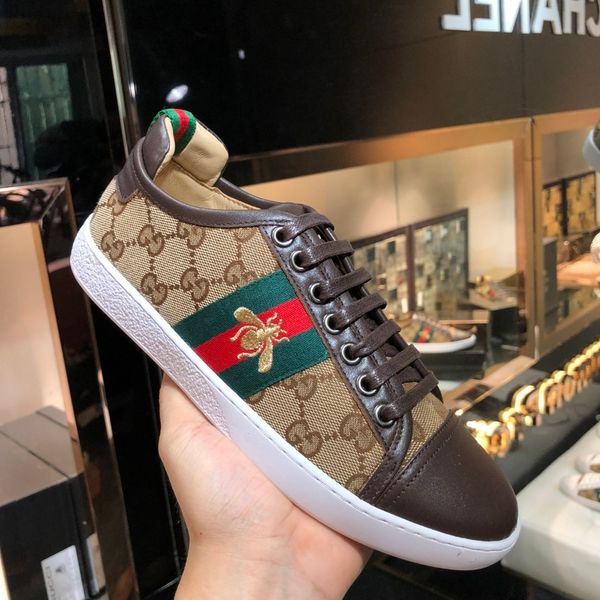 

fashion designers luxury men women shoes sneakers attractive design ace embroidery bee tiger head snake fruit casual flat trainers, Black