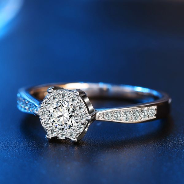 

fashion-korean version wedding ring eight hearts eight arrows simulation diamond ring female couples creative proposal ring, Golden;silver