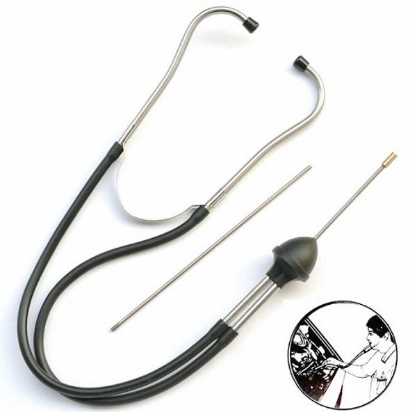 

delicate stainless steel automotive stethoscope car engine block abnormal noise diagnostics auto repair tool high quality
