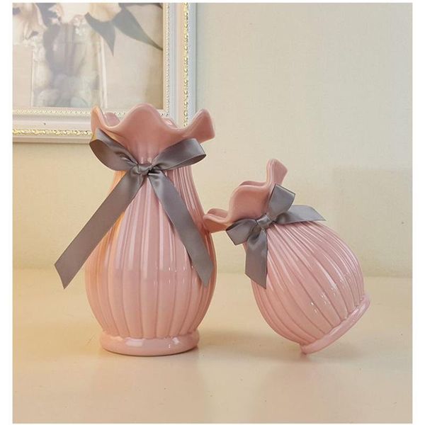 European Modern Fashion Ceramic Flower Vase Home Decoration Small