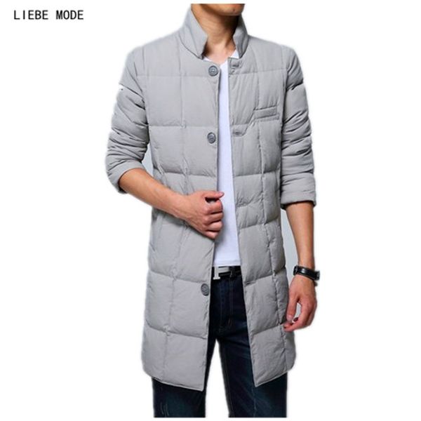 

plus size 4xl 5xl warm winter jacket men long stand collar cotton parkas men single breasted parka hombre black white blue grey