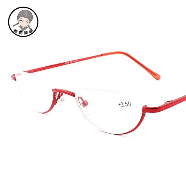 

readers reading glasses women half frame magnifier glasses eyeglasses prescription for men, White;black