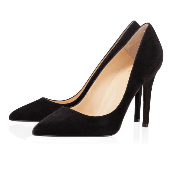 

with box fashion designer women shoes red bottom high heels 8cm 10cm 12cm nude black red pink leather pointed toes pumps dress shoe lll