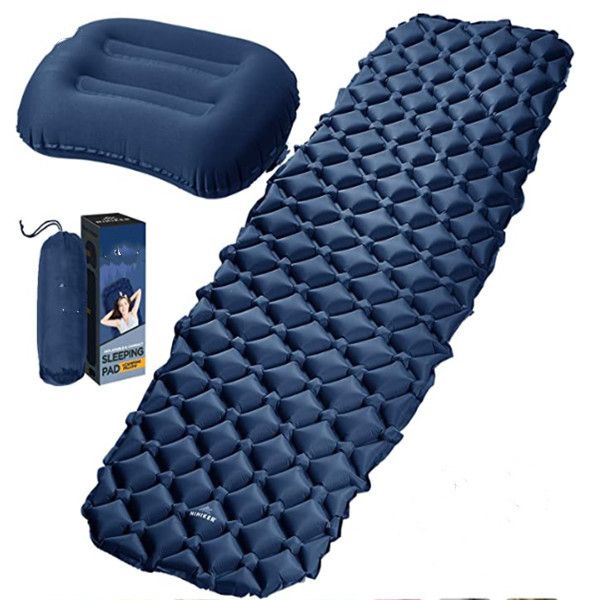 

camping sleeping pad inflatable travel pillow ultralight backpacking air mattress w compact carrying bag sleeping mat for hiking travel