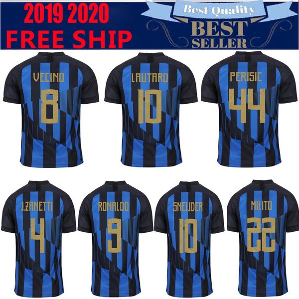 

2019 lautaro vecino zanetti inter ma hup milan 20th anniver ary politano occer jer ey ronaldo peri ic nainggolan de vrij maglia da calcio