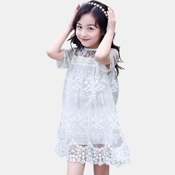 

girl summer dresses lace flower girl child dress white color party dress for children teenage girls clothing, Red;yellow