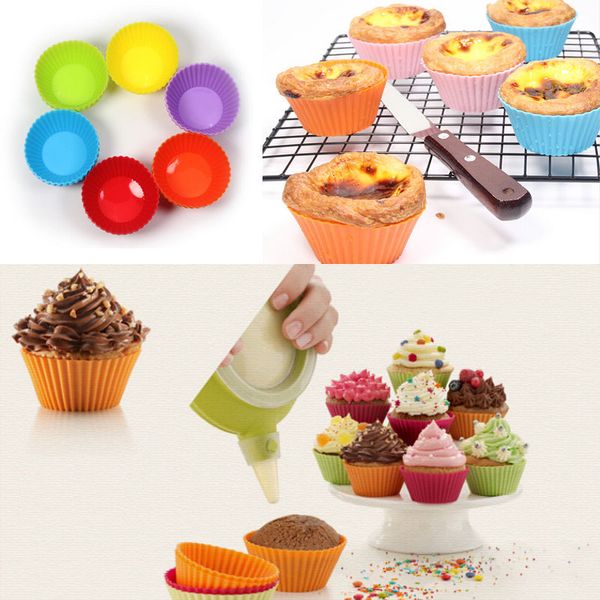 

24 pcs 3d silicone fondant mould cake mold chocolate baking decorating tools random color