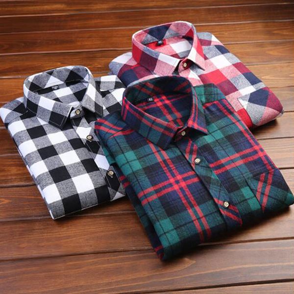 

spring new arrival men long sleeve single breasted plaid printed casual shirts camisa,korean style grind turn-down collar cloth, White;black