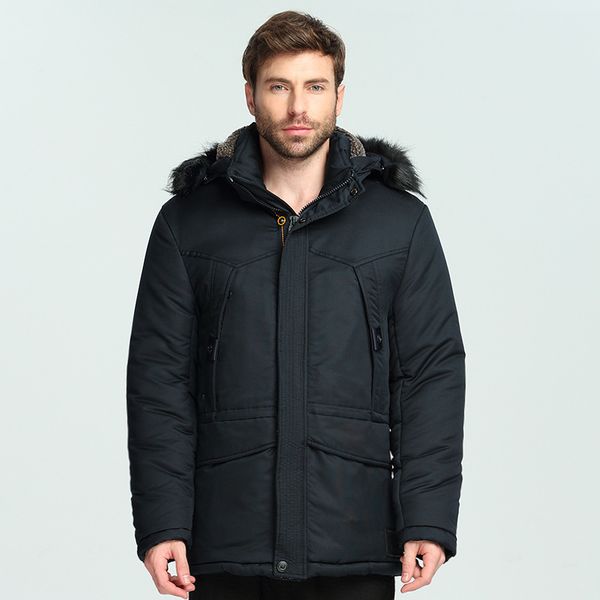 

новая мужская куртка теплые ветрозащитные вскользь верхней одежда проложенного хлопок пальто большие карманы высокого качество ветровка для, Black;brown