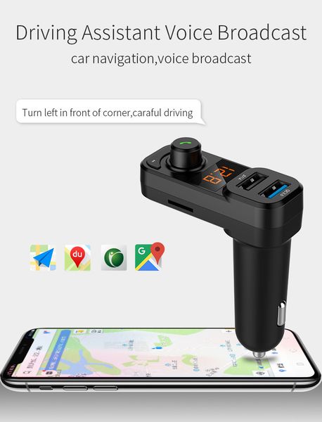 

refined and small portable bluetooth car kit mp3 player fm transmitter wireless radio adapter usb charger sound quality