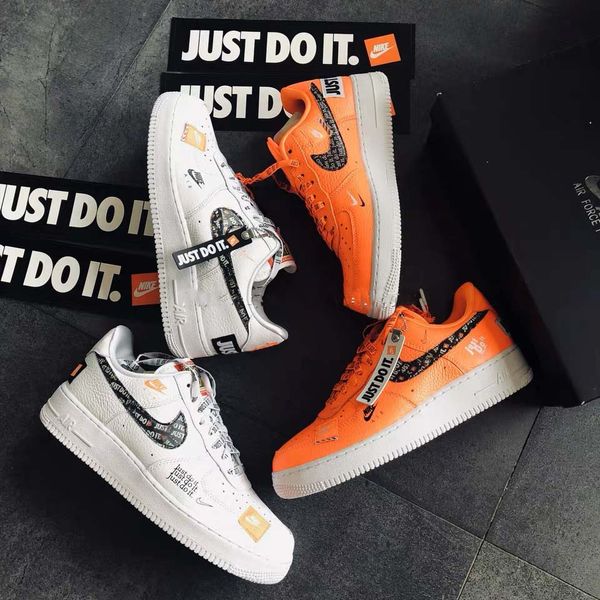 

luxury desÃ­gner brand nÃ­ke air forcÃ¨ 1 low 07 prm jÃ¹st do it jdi orange black white sneakers sports running shoes force just 112614