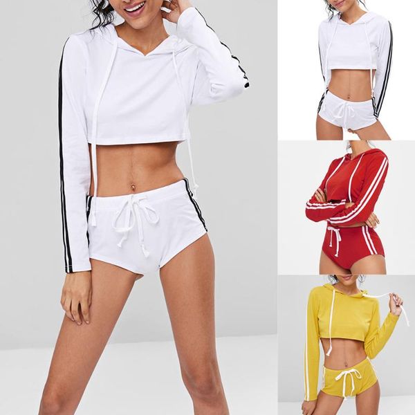 

женщины дамы пуловер толстовки толстовка топы + короткие спортивные шорты wear спортивное гетры брюки повседневные подарочные наборы, Gray