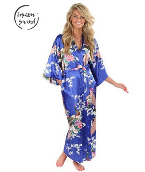 

полиэстер пижама продажа горячей синяя женский шелковый rayon одеяние платье кимоно юкат китайской сексуальное белье женщина плюс размер, Black;red