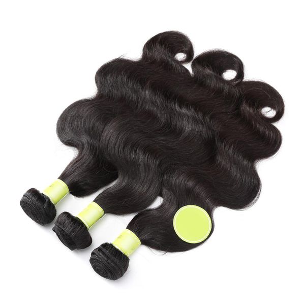 

poker face body wave 3 bundles bundles 100% human hair brazilian hair weaves natural color remy hair, Black