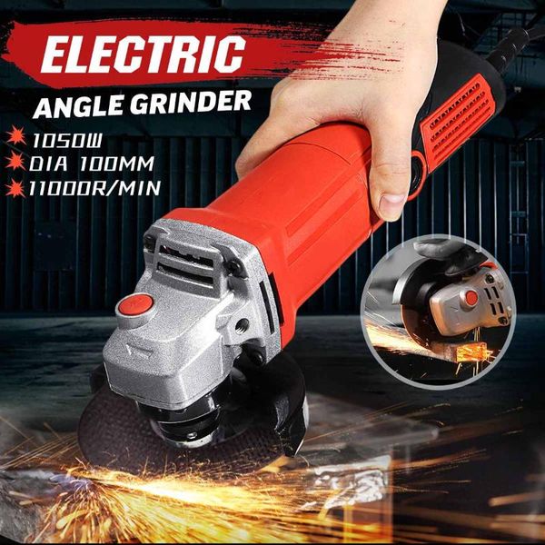 

1600w 220v electric angle grinder anti-slip polishing polisher grinding metal stone wood cutting woodworking grinder power tool