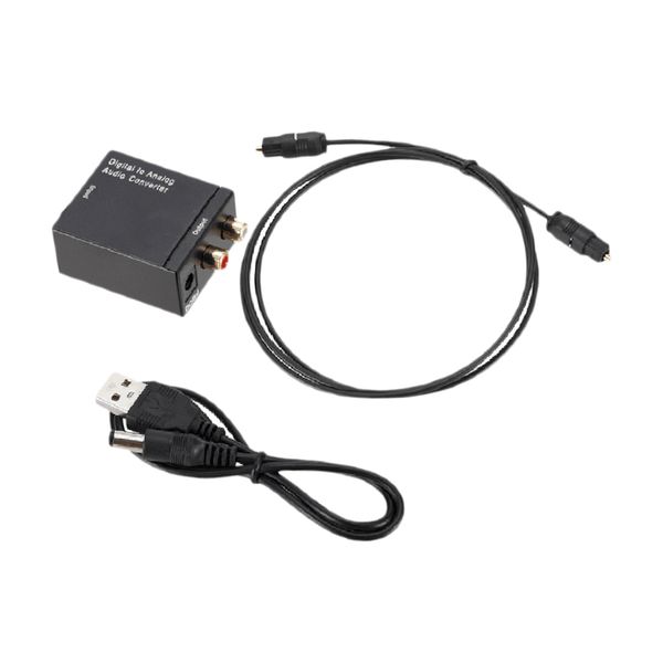 

digital spdif coax to analog rca audio adapter w/usb optical cable