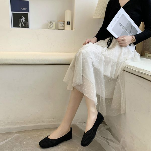 

new fashion casual ladies shoes zapatos planos de mujer de moda para mujer comfortable shallow flat shoes peas h12-39, Black