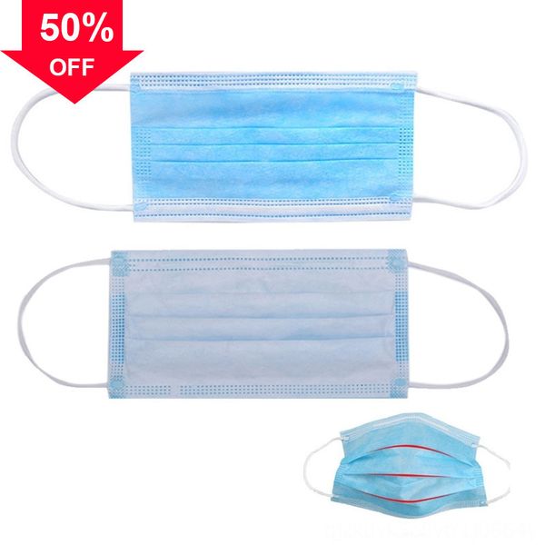 

face hf6ln fedex 3ply dust breathable with anti disposable 95 dust kn elastic loop shipping mouth mask protection comfo, Blue