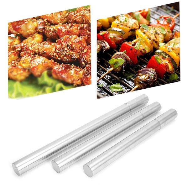 

barbeque stainless steel stick skewer container tube kitchen storage organizer rxjb