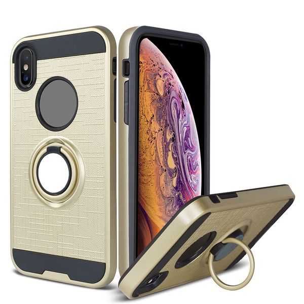 Magnetring-Kickstand-Handyhüllen aus TPU + PC-Material, Hybridhülle für iPhone 13 XR A13 A03S Boost Celero 5G Moto G Pure S22 A21 A51 A71 5G A01 A11 LG ARISTO5 K51