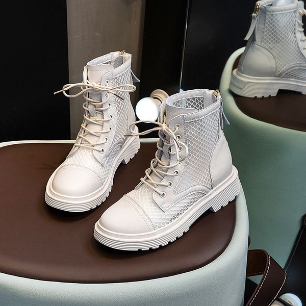 

women's summer breathable thick bottom sports women's shoes casual leather hollow sandals baotou womens boots fd-05, Black