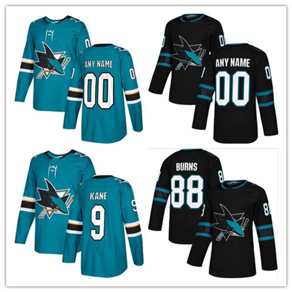 

san jose sharks 19 joe thornton 65 erik karlsson 39 logan couture evander kane joe pavelski brent burns mens hockey jerseys, Black;red