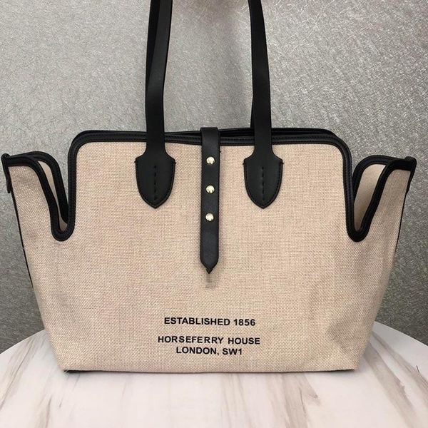 

handbag luxury designer purse barbery purse bag canvas material women fashion composite totes designer bags purse bag, White