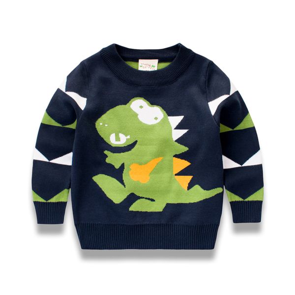 Baby Boys Sweaters Long Sleeve Pullover Dinosaur Children Tops Jumper Kids Clothing New Fashion Dropship Mix Colors Sweaters For Kids Free Toddler