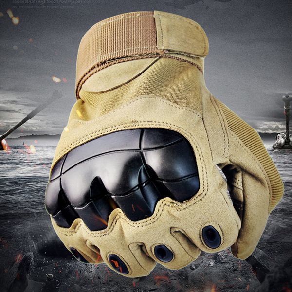 

full finger mitt hunting tactics outdoor gloves touch screen men's sports gloves mountain hiking ing, Black