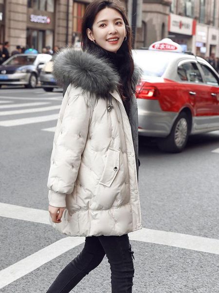 

women's down & parkas girls long section padded winter 2021 loose short paragraph korean little cotton jacket tide, Black