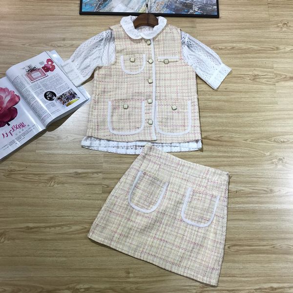 

chic women's tweed coat 2019 spring autumn sleeveless jackets a507, Black;brown