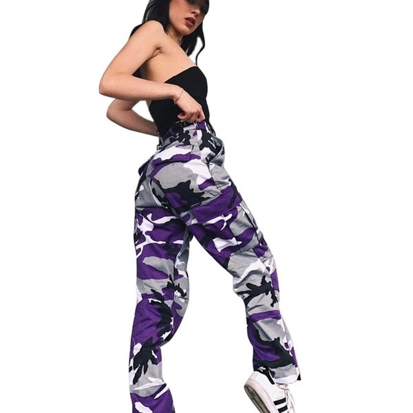 

женские брюки новые женщины высокой талией камуфляжные штаны мода pantalon femme брюк плюс размер 3xl sweatpants streetwear camo женский x1, Black;white