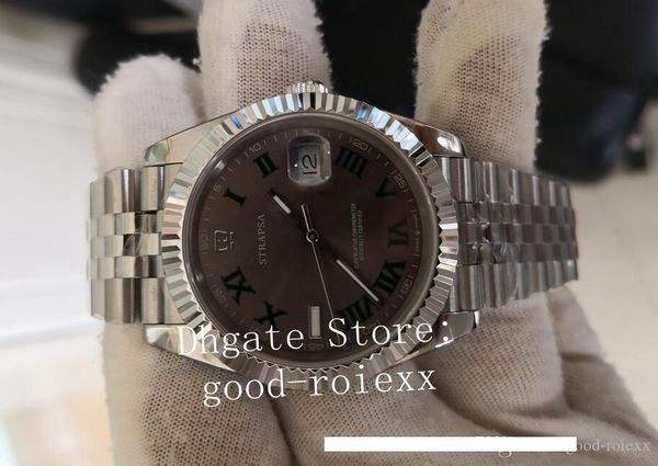 

41mm mens roman wimbledon asia 2813 bp factory watch jubilee bracelet perpetual 126300 automatic watches men 126334 datejust wristwatches, Slivery;brown