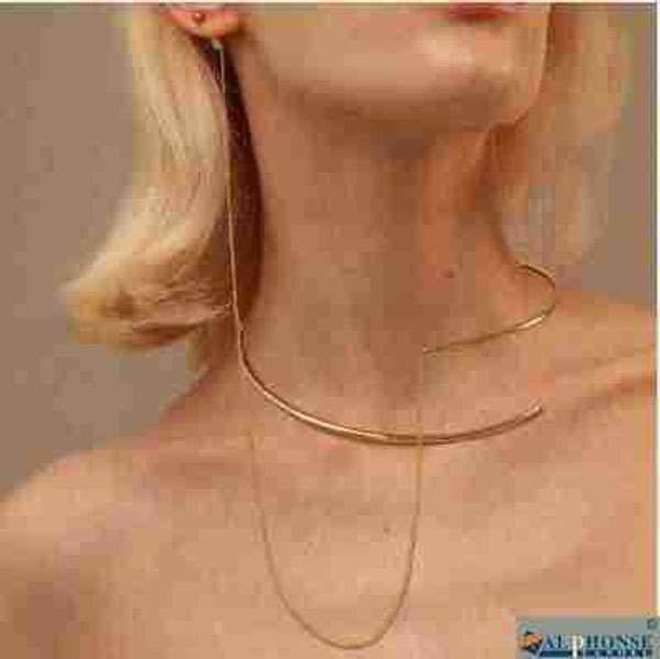 

wkoud eam jewelry / 2018 new fashion personality chain pendant torques necklace women's accessories s#n34908, Silver