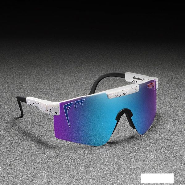 

оригинал viper pit спорт google tr90 поляризованные очки для мужчин, женщин открытые ветрозащитные очковых 100% uv зеркальных линз, White;black