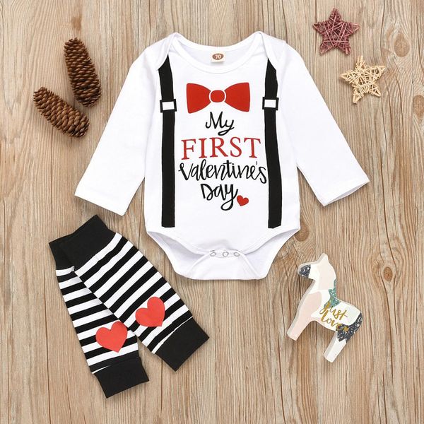 

valentine newborn baby girl long sleeve cotton romper leg warmer casual 2pcs outfits clothing set new 0-18m, White