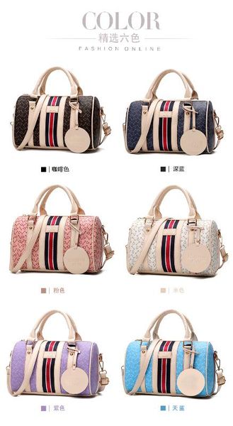 

classic large capacity boston bag,bucket bag,pu bags,women clutch,crossbody bags,hands handbag,printed litchi pattern
