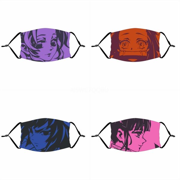 

fasion women dener printed mask 4-layer earloop wasale protective dustproof cotton clot mout masks#207, Black
