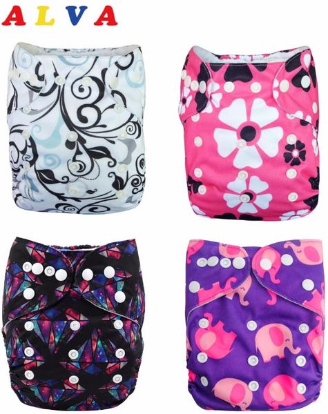 

2016 new environmental friendly alva cloth diaper with microfiber inserts