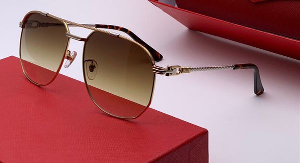 

gold havana frame pilot sunglasses brown shaded lenses 0109 men designer sunglasses glasses eyewear new with box, White;black