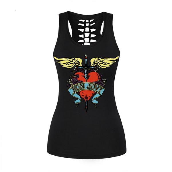 

crop топы женская мода tank top rock style женщины облегающем 3d wing сердце печати жилет bon o шеи без рукавов рубашки вниз бретели, White