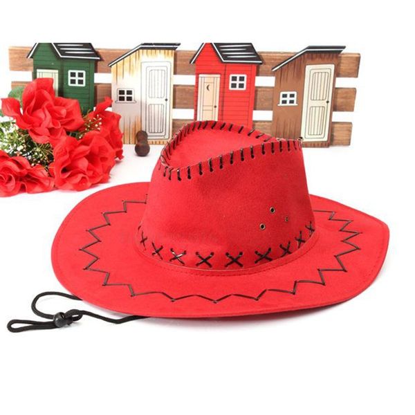 

retro denim wild west cowboy cowgirl rodeo fancy dress accessory hats red