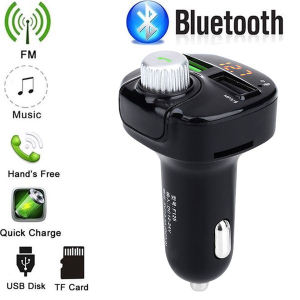 

vehemo qc 3.0 fm transmitter dual usb music car charger for bluetooth receiver portable stereo automobile for mp3 player