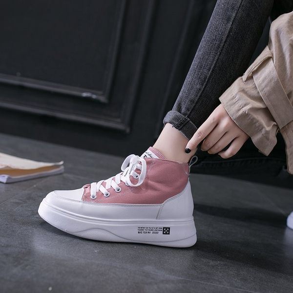 

canvas shoes student korean-style 2019 autumn new style shoe student college korean-style autumn casual shoe, Black