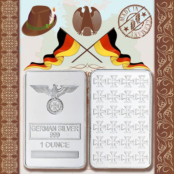 

100шт / серия 1 oz wwii german war eagle iron cross design нейзильбера art bar dhl бесплатная доставка