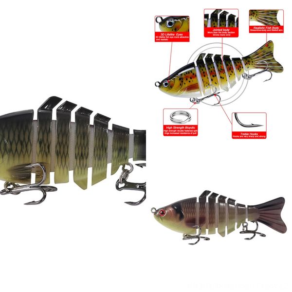 

wbwcb bait tackle box 5 grid fishing type luya box (10cm * 15.5g) baits hold 5 fake can