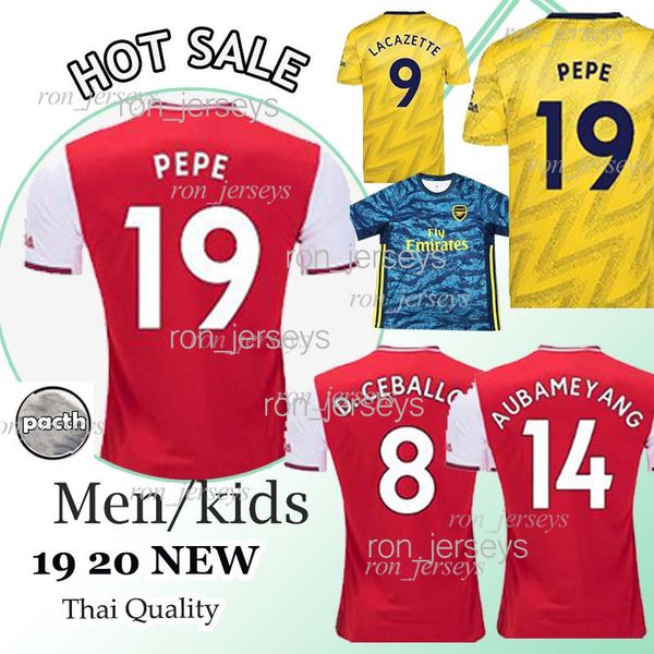 

Thai NICOLAS PÉPÉ Holloway PEPE LICHTSTEINER home away soccer jersey RAMSEY 2019 2020 Camiseta GUENDOUZI Football uniforms shirts
