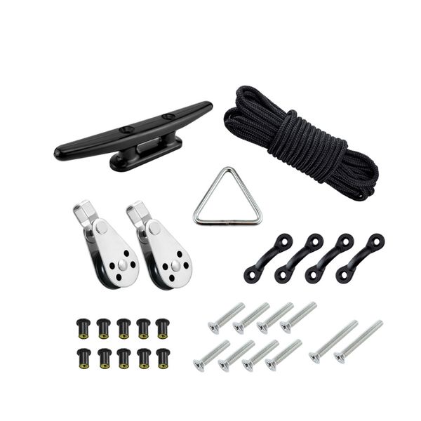 

kayak accessories canoe anchor trolley kit with 30ft rope for boat anchoring